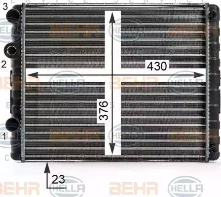 HELLA 8MK 376 700-694 - Радіатор, охолодження двигуна avtolavka.club