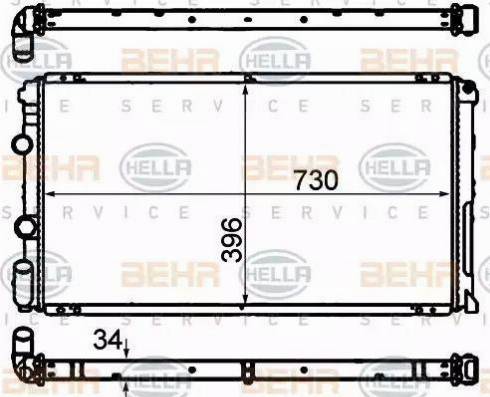 HELLA 8MK 376 708-451 - Радіатор, охолодження двигуна avtolavka.club