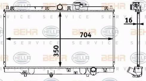 HELLA 8MK 376 708-261 - Радіатор, охолодження двигуна avtolavka.club