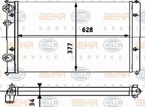 HELLA 8MK 376 714-444 - Радіатор, охолодження двигуна avtolavka.club