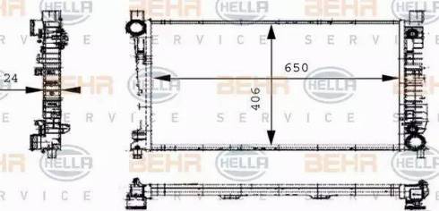 HELLA 8MK 376 714-334 - Радіатор, охолодження двигуна avtolavka.club