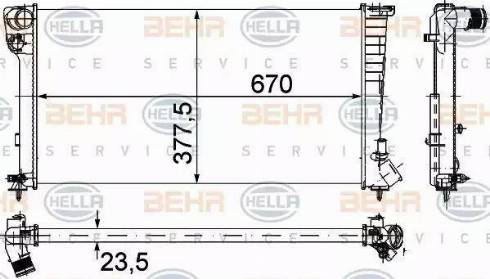 HELLA 8MK 376 715-524 - Радіатор, охолодження двигуна avtolavka.club