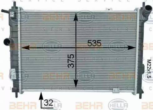 HELLA 8MK 376 716-091 - Радіатор, охолодження двигуна avtolavka.club