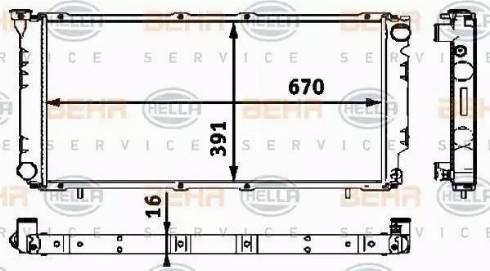 HELLA 8MK 376 718-441 - Радіатор, охолодження двигуна avtolavka.club