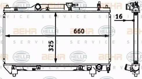 HELLA 8MK 376 718-481 - Радіатор, охолодження двигуна avtolavka.club