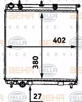 HELLA 8MK 376 718-641 - Радіатор, охолодження двигуна avtolavka.club