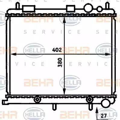 HELLA 8MK 376 718-614 - Радіатор, охолодження двигуна avtolavka.club