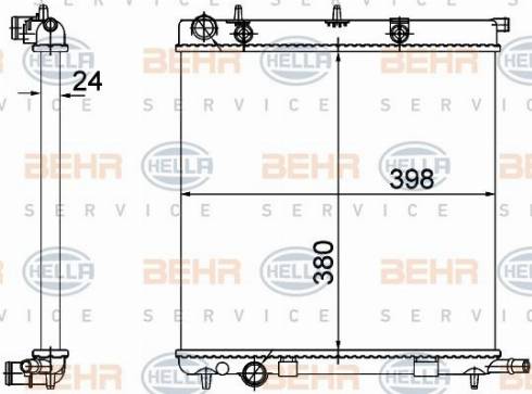 HELLA 8MK 376 718-625 - Радіатор, охолодження двигуна avtolavka.club