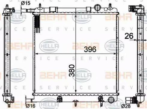 HELLA 8MK 376 718-621 - Радіатор, охолодження двигуна avtolavka.club