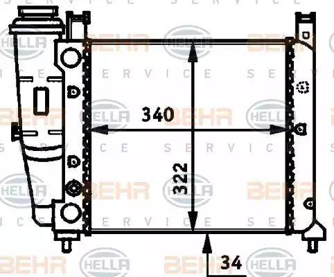 HELLA 8MK 376 713-491 - Радіатор, охолодження двигуна avtolavka.club