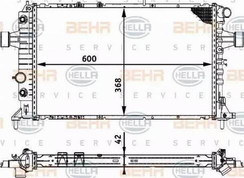 HELLA 8MK 376 713-014 - Радіатор, охолодження двигуна avtolavka.club