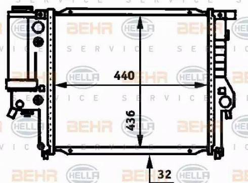 HELLA 8MK 376 713-174 - Радіатор, охолодження двигуна avtolavka.club