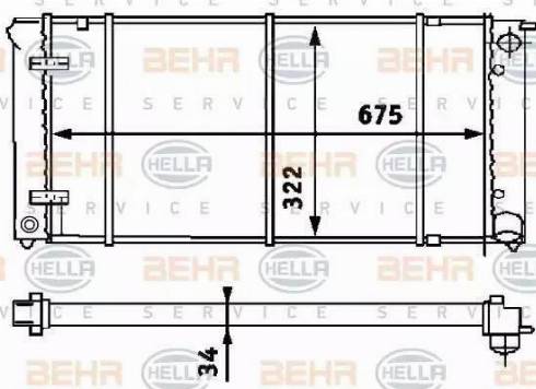 HELLA 8MK 376 713-314 - Радіатор, охолодження двигуна avtolavka.club