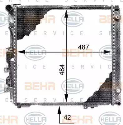 HELLA 8MK 376 713-294 - Радіатор, охолодження двигуна avtolavka.club