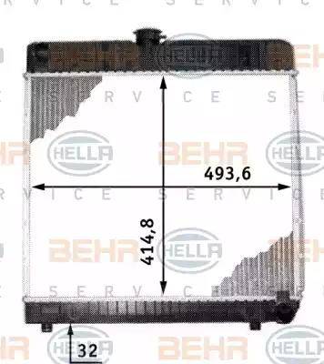 HELLA 8MK 376 713-211 - Радіатор, охолодження двигуна avtolavka.club