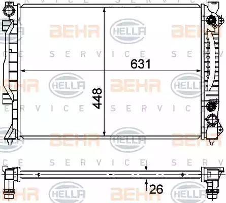 HELLA 8MK 376 781-031 - Радіатор, охолодження двигуна avtolavka.club