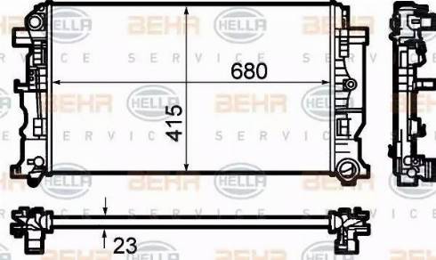 HELLA 8MK 376 782-054 - Радіатор, охолодження двигуна avtolavka.club