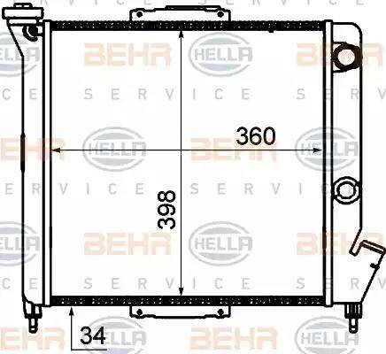 HELLA 8MK 376 735-031 - Радіатор, охолодження двигуна avtolavka.club