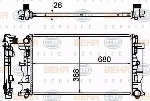 HELLA 8MK 376 735-331 - Радіатор, охолодження двигуна avtolavka.club