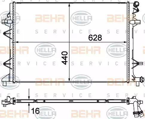 HELLA 8MK 376 735-371 - Радіатор, охолодження двигуна avtolavka.club