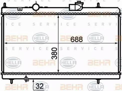 HELLA 8MK 376 732-741 - Радіатор, охолодження двигуна avtolavka.club