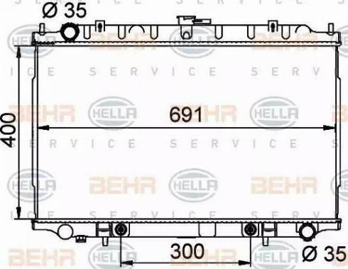 HELLA 8MK 376 724-671 - Радіатор, охолодження двигуна avtolavka.club