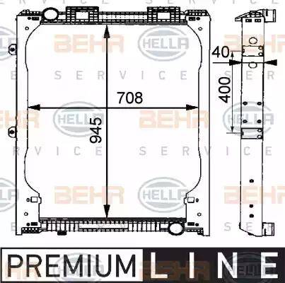 HELLA 8MK 376 721-481 - Радіатор, охолодження двигуна avtolavka.club