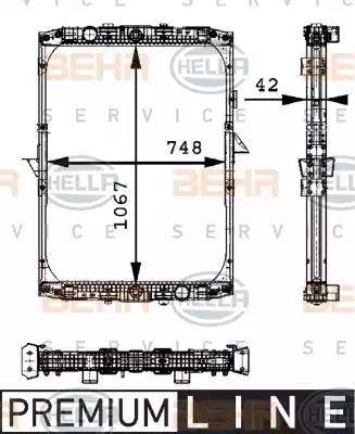 HELLA 8MK 376 721-541 - Радіатор, охолодження двигуна avtolavka.club