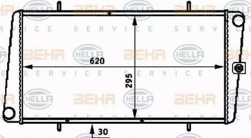 HELLA 8MK 376 721-011 - Радіатор, охолодження двигуна avtolavka.club