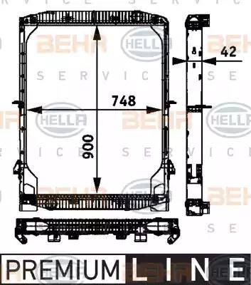 HELLA 8MK 376 721-751 - Радіатор, охолодження двигуна avtolavka.club