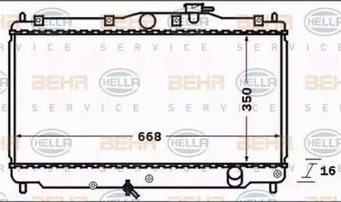 HELLA 8MK 376 722-681 - Радіатор, охолодження двигуна avtolavka.club