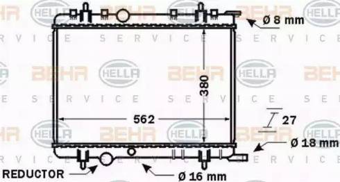 HELLA 8MK 376 771-411 - Радіатор, охолодження двигуна avtolavka.club