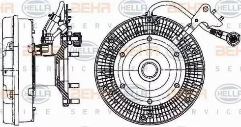 HELLA 8MV 376 906-661 - Зчеплення, вентилятор радіатора avtolavka.club