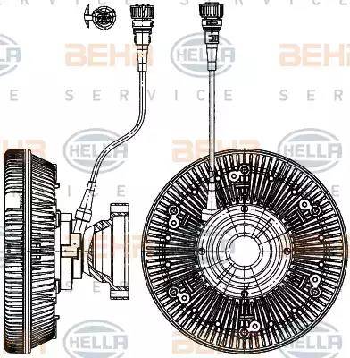 HELLA 8MV 376 907-321 - Зчеплення, вентилятор радіатора avtolavka.club