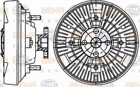 HELLA 8MV 376 907-201 - Зчеплення, вентилятор радіатора avtolavka.club