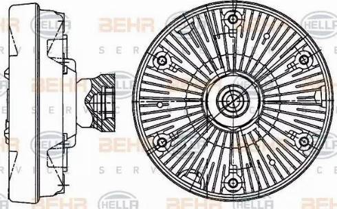 HELLA 8MV 376 907-281 - Зчеплення, вентилятор радіатора avtolavka.club