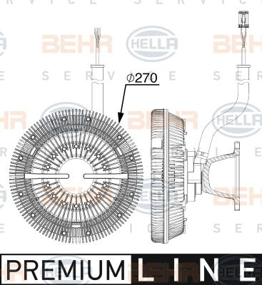 HELLA 8MV 376 912-191 - Зчеплення, вентилятор радіатора avtolavka.club