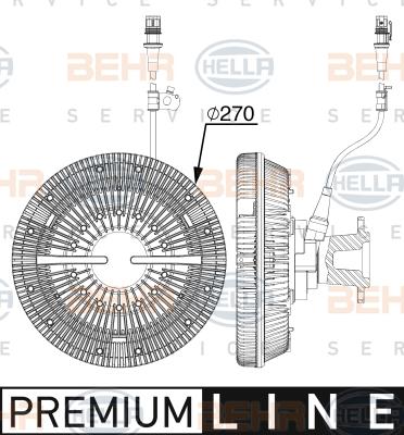 HELLA 8MV 376 912-171 - Зчеплення, вентилятор радіатора avtolavka.club