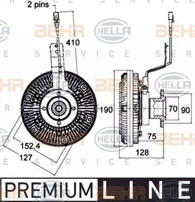 HELLA 8MV 376 758-481 - Зчеплення, вентилятор радіатора avtolavka.club