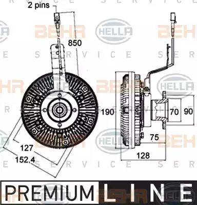 HELLA 8MV 376 758-471 - Зчеплення, вентилятор радіатора avtolavka.club