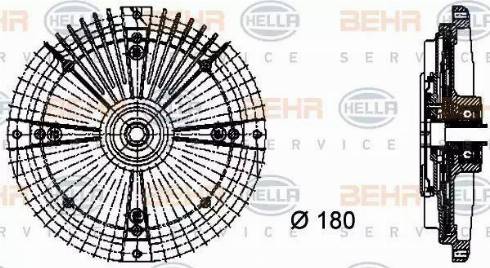 HELLA 8MV 376 732-461 - Зчеплення, вентилятор радіатора avtolavka.club