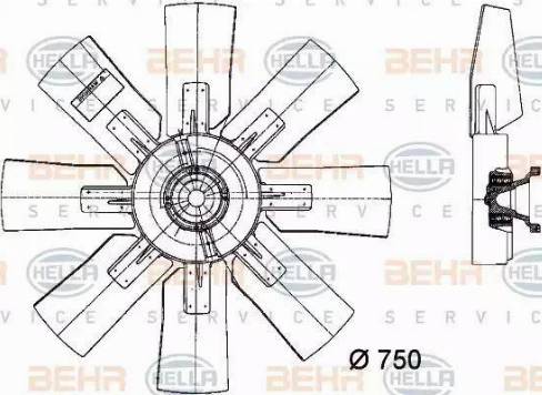 HELLA 8MV 376 728-171 - Вентилятор, охолодження двигуна avtolavka.club