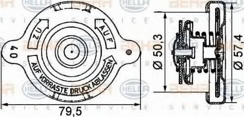 HELLA 8MY 376 742-171 - Кришка, радіатор avtolavka.club