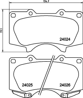 HELLA PAGID 8DB 355 045-581 - Гальмівні колодки, дискові гальма avtolavka.club