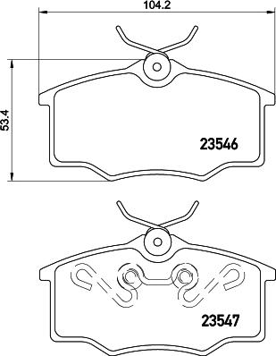 HELLA PAGID 8DB 355 045-531 - Гальмівні колодки, дискові гальма avtolavka.club