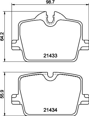 HELLA PAGID 8DB 355 040-911 - Гальмівні колодки, дискові гальма avtolavka.club