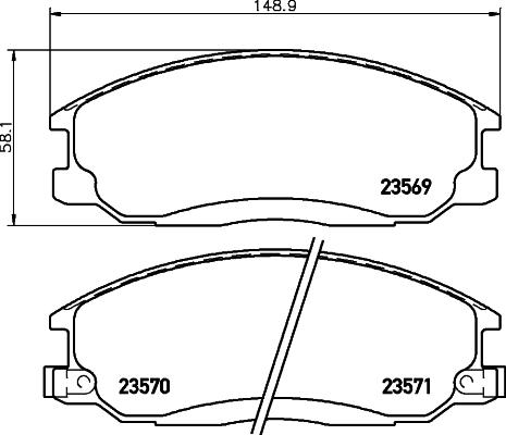 HELLA PAGID 8DB 355 009-991 - Гальмівні колодки, дискові гальма avtolavka.club