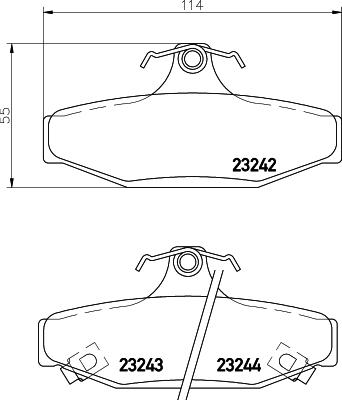 HELLA PAGID 8DB 355 009-571 - Гальмівні колодки, дискові гальма avtolavka.club