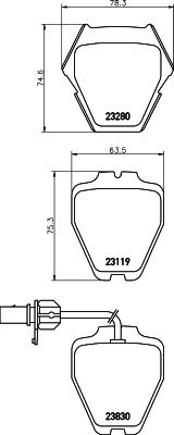 HELLA PAGID 8DB 355 009-031 - Гальмівні колодки, дискові гальма avtolavka.club