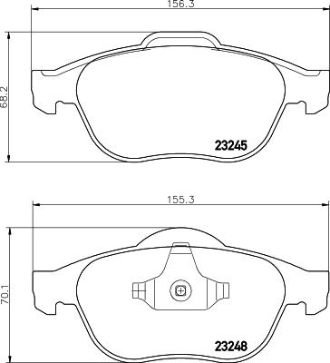 HELLA PAGID 8DB 355 009-111 - Гальмівні колодки, дискові гальма avtolavka.club